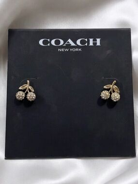 COACH Pavé Cherry Stud Earrings